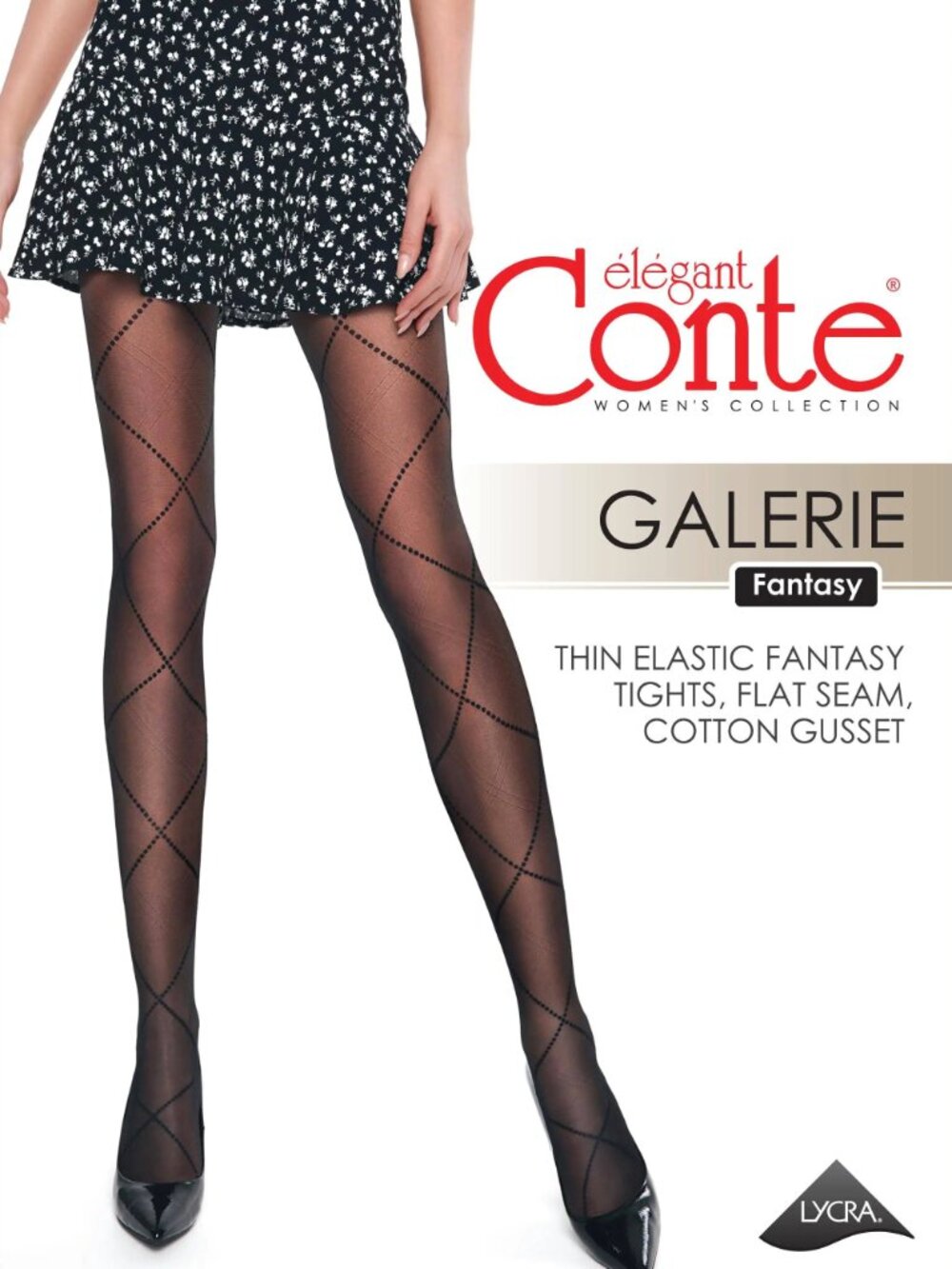 Conte Galerie 20 Den - Fantasy Women's Tights with imitation lacing